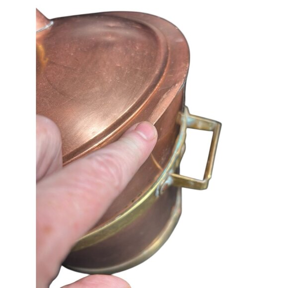 James Casey Hand Made Arts & Crafts Mission Copper & Brass Ice Champagne Bucket - Picture 10 of 16